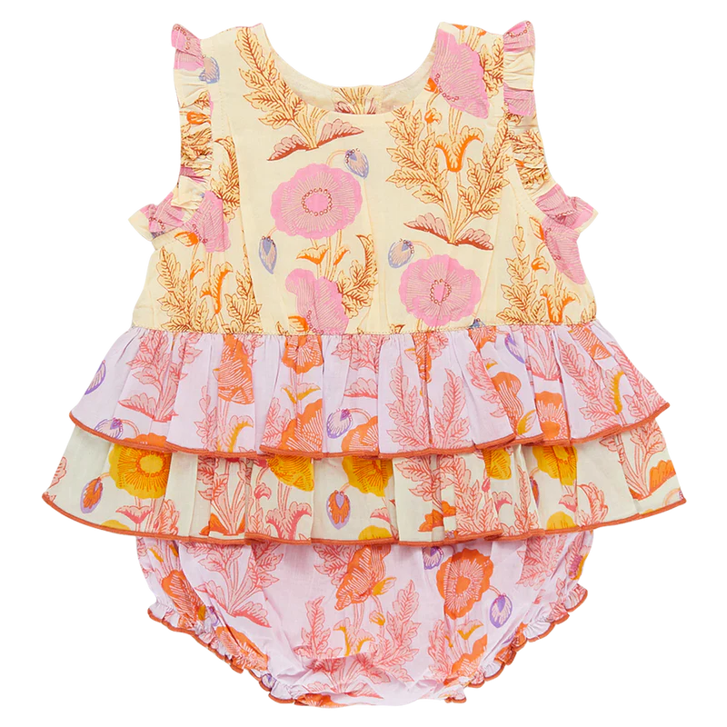 Pink Chicken - Baby Girls Heidi Bubble - Gilded Floral Mix