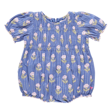 Load image into Gallery viewer, Pink Chicken - Baby Girls Waverly Bubble - Periwinkle Small Bud