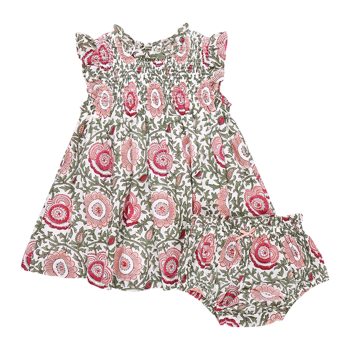 Pink Chicken - Baby Girls Stevie Dress Set - Lisbon Floral