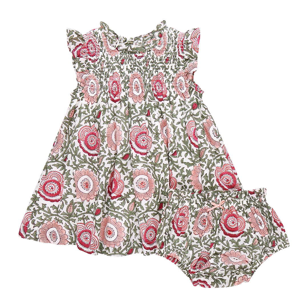 Pink Chicken - Baby Girls Stevie Dress Set - Lisbon Floral