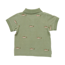 Load image into Gallery viewer, Pink Chicken - Baby Boys Alec Shirt - Rainbow Trout Embroidery
