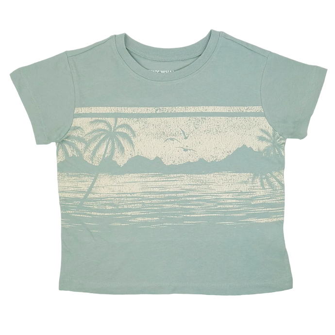 Tiny Whales - This Must Be The Place Boxy Tee - Sea Glass
