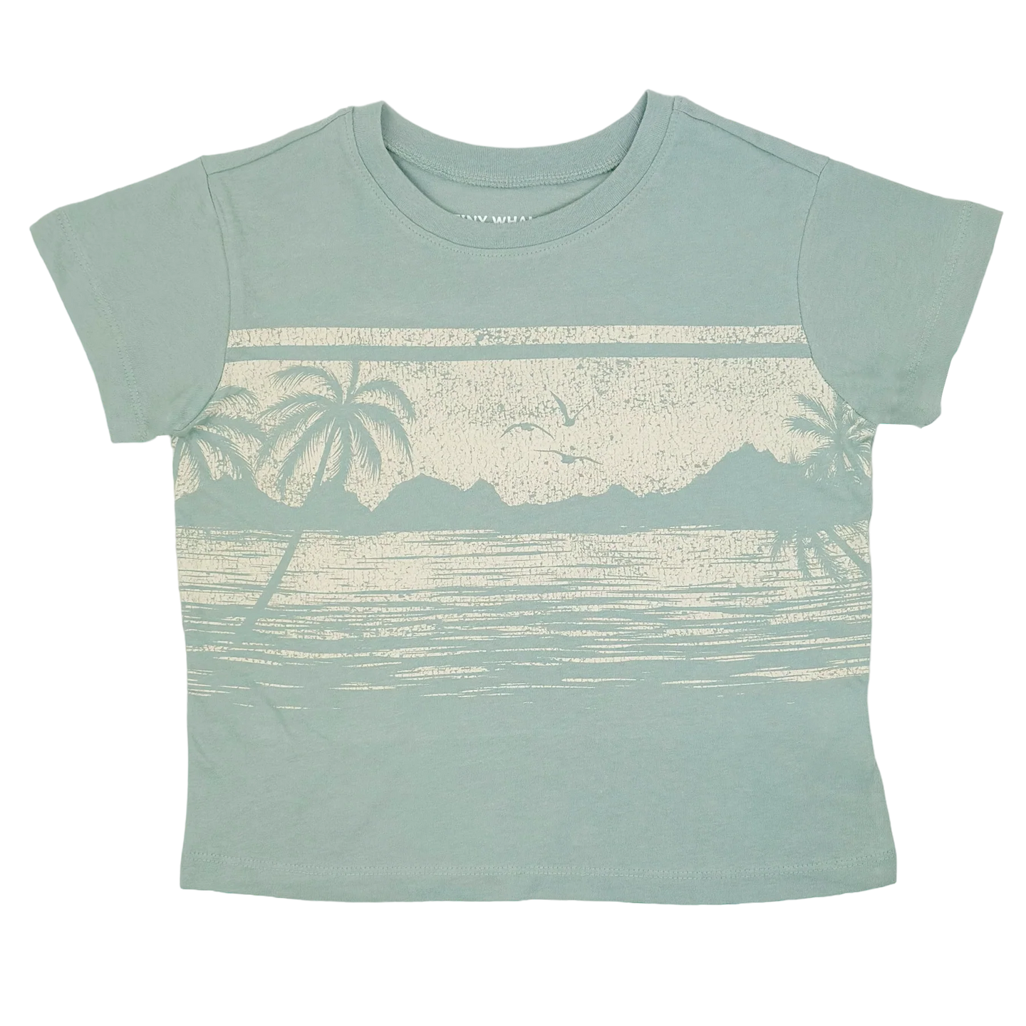 Tiny Whales - This Must Be The Place Boxy Tee - Sea Glass