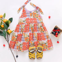 Load image into Gallery viewer, Pink Chicken - Girls Taylor Dress - Berries and Oranges