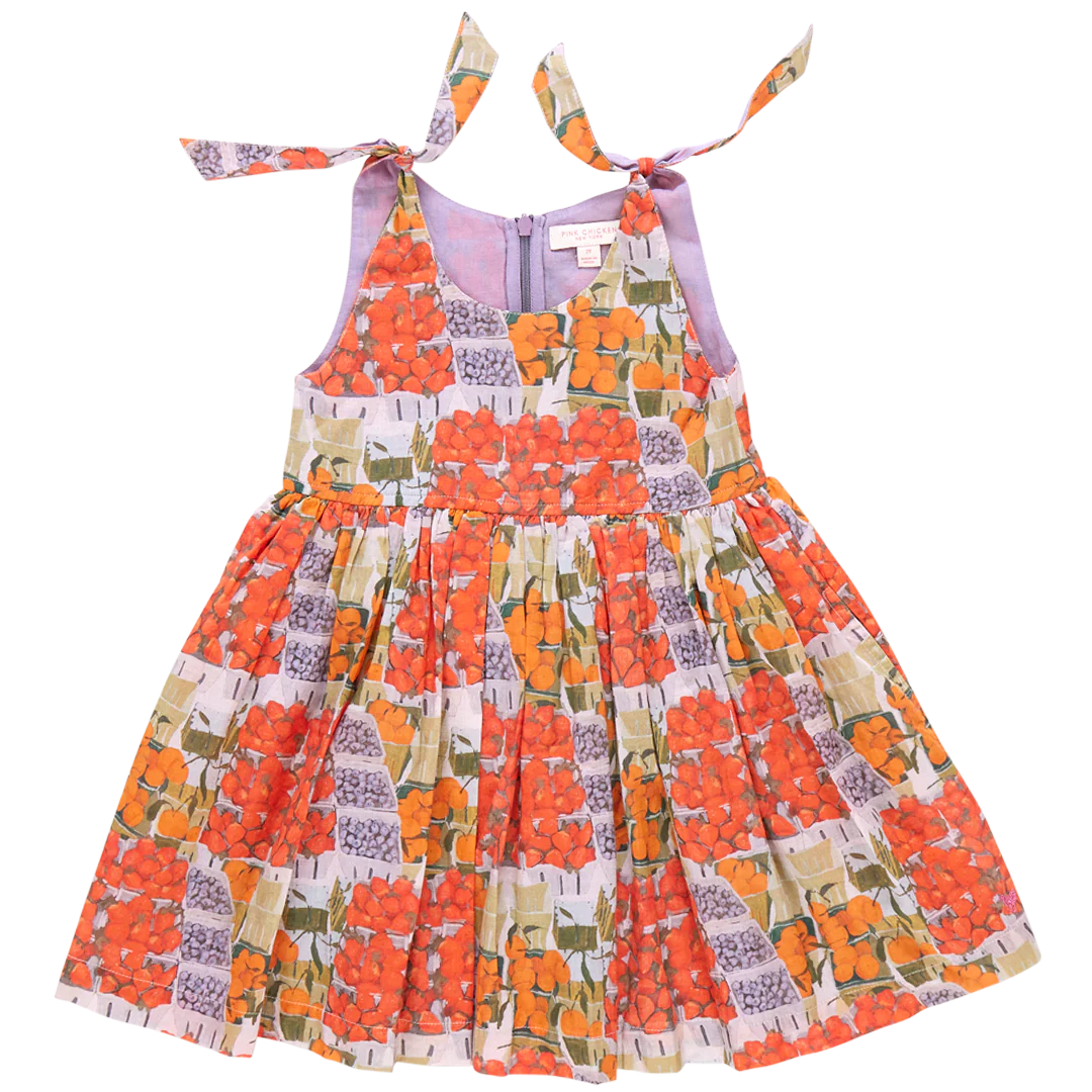 Pink Chicken - Girls Taylor Dress - Berries and Oranges