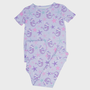 Sweet Bamboo - Big Kid Pajama SS - Purple Mermaid