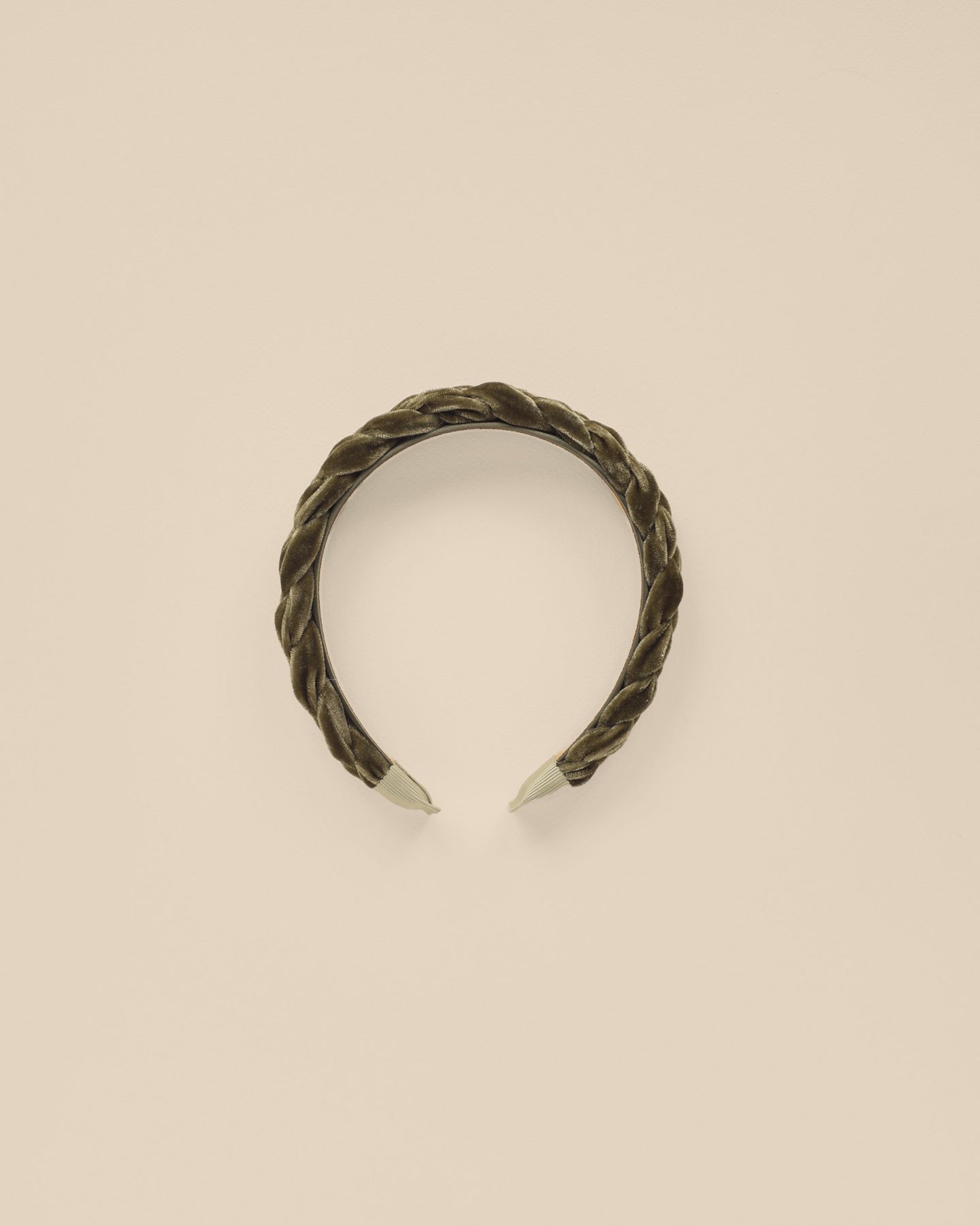 Noralee - Velvet Braided Headband - Olive