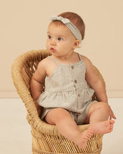 Load image into Gallery viewer, Rylee + Cru - Baby Bow Headband - Sage Gingham