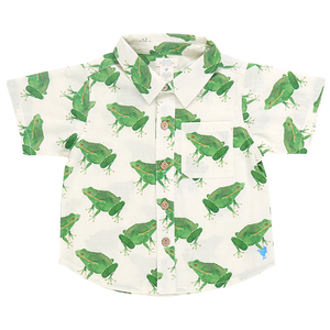 Pink Chicken - Boys Jack Shirt - Frogs
