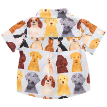 Load image into Gallery viewer, Pink Chicken - Boys Jack Shirt - Light Blue Watercolor Dogs