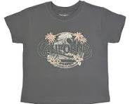 Tiny Whales - California Dreaming Boxy Tee - Vintage Black