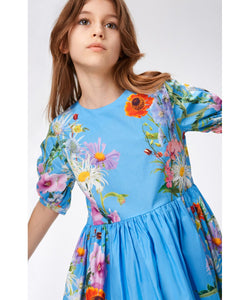 Molo - Casey Organic Dress - Blue Garden