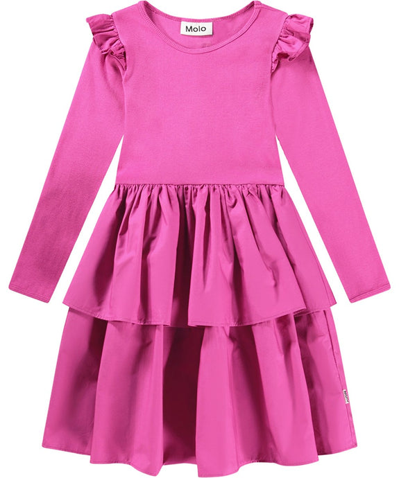 Molo - Cathi Organic Long Sleeve Dress - Baya Pink