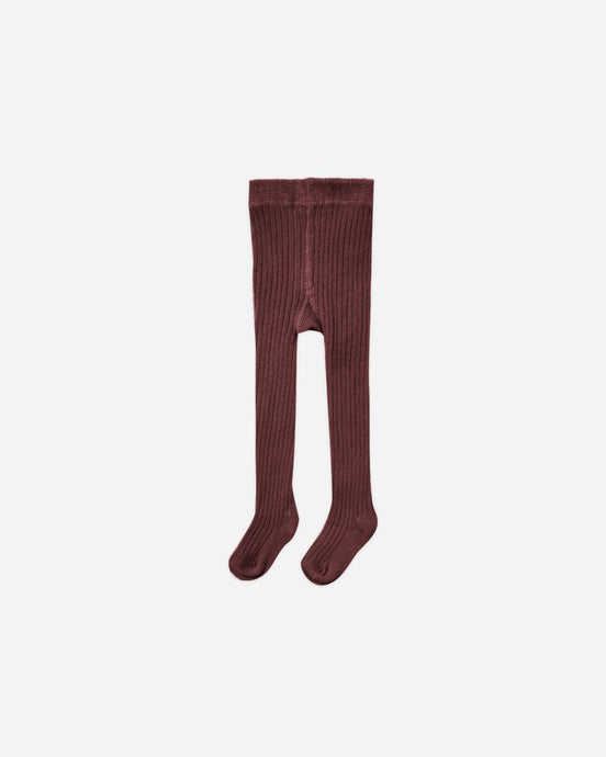 Rylee + Cru - Ribbed Tights - Burgundy