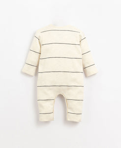 Play Up - Organic Stripe Jumpsuit - Charcoal