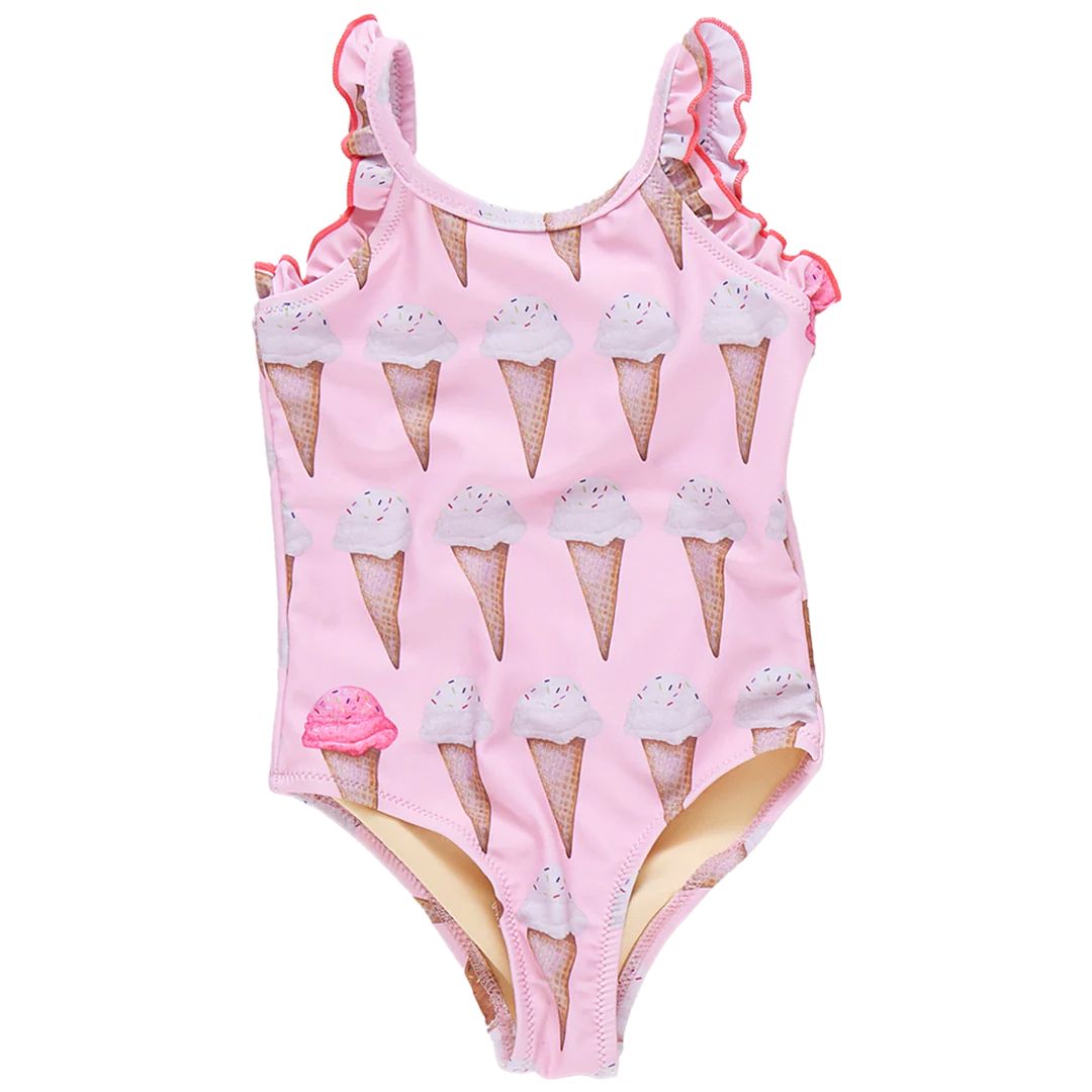 Pink Chicken - Baby Girls Claire Suit - Neapolitan Ice Cream Cones