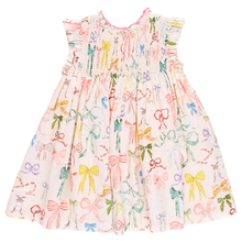 Load image into Gallery viewer, Pink Chicken - Girls Stevie Dress - Watercolor Bows