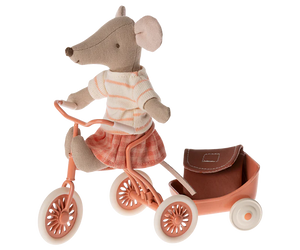 Maileg - Tricycle Mouse, Big Sister - Coral