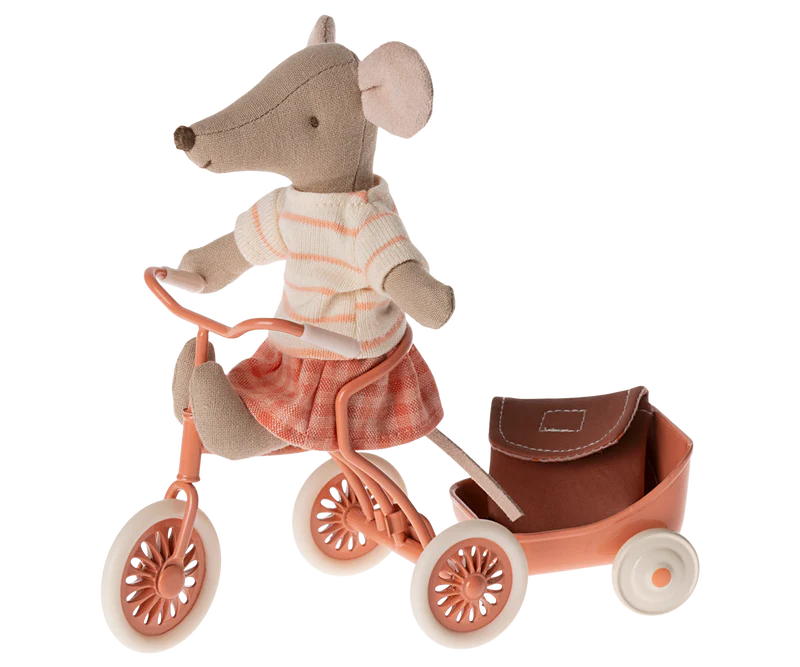 Maileg - Tricycle Mouse, Big Sister - Coral