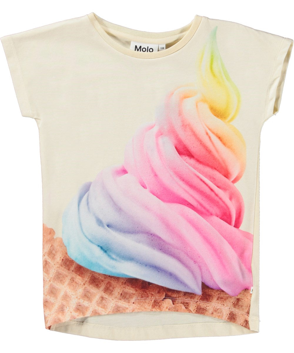 Molo - Ragnhilde Organic SS T-Shirt - Rainbow Softice