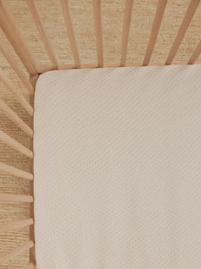 Quincy Mae - Bamboo Crib Sheet - Oat Check