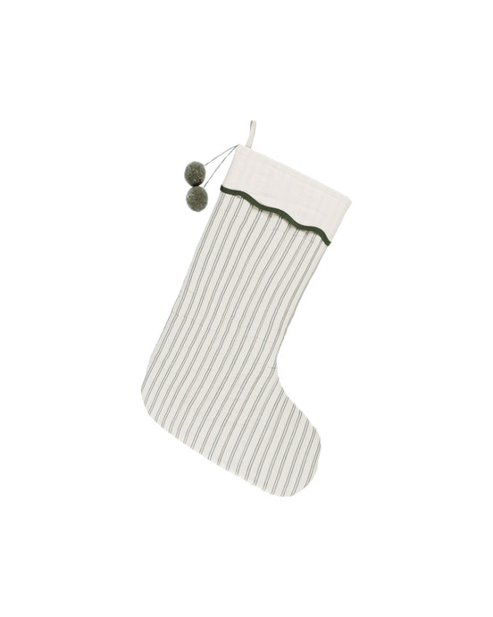 Rylee + Cru - Christmas Stocking - Forest Pinstripe