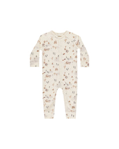 Rylee + Cru - Organic Long John Pajamas - Winter Town