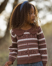 Load image into Gallery viewer, Rylee + Cru - Fair Isle Cardigan - Mulberry Stripe