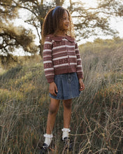 Load image into Gallery viewer, Rylee + Cru - Fair Isle Cardigan - Mulberry Stripe
