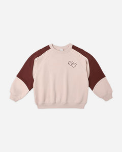 Rylee + Cru - Paneled Sweatshirt - Blush