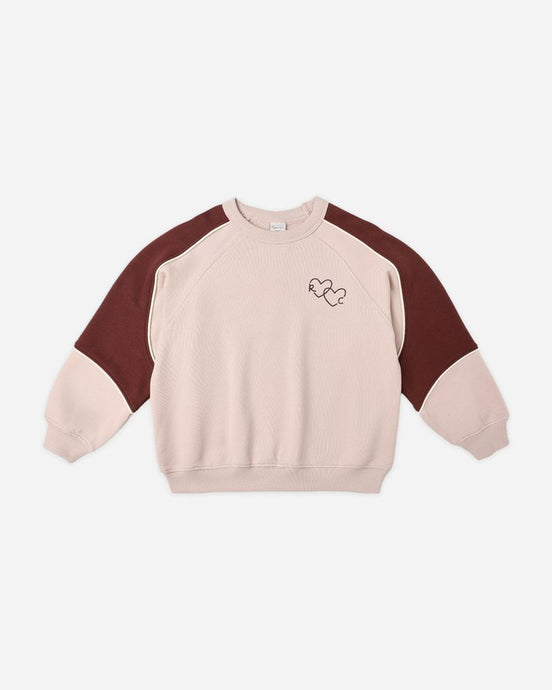 Rylee + Cru - Paneled Sweatshirt - Blush