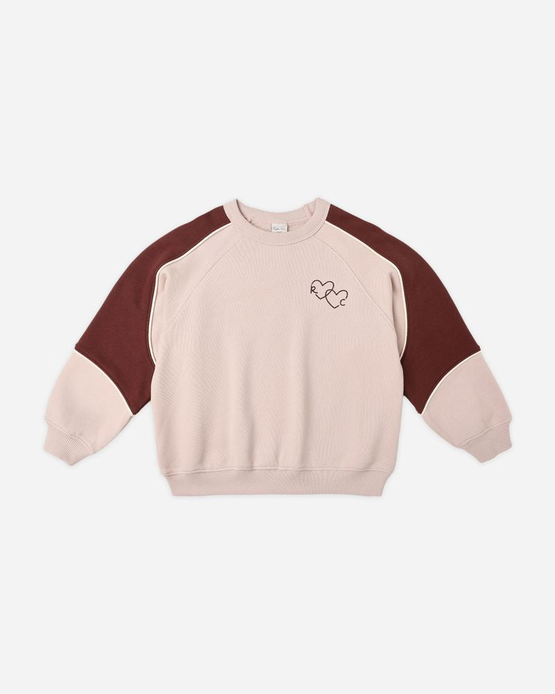 Rylee + Cru - Paneled Sweatshirt - Blush