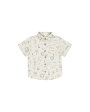 Load image into Gallery viewer, Rylee + Cru - Collared Short Sleeve Shirt - Mediterranean