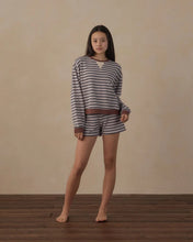 Load image into Gallery viewer, Rylee + Cru - Teen Oversized Crew Sweatshirt - Midnight Stripe