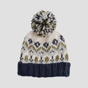 The Blueberry Hill - Fairisle Knit Hat - Navy