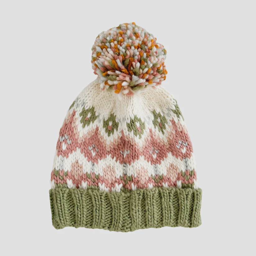 The Blueberry Hill - Fairisle Knit Hat - Pastel