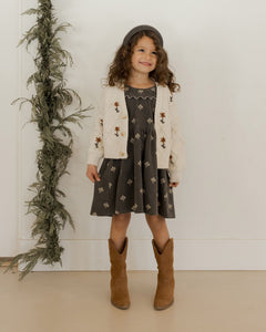 Rylee + Cru - Boxy Cardigan - Winter Floral Embroidery