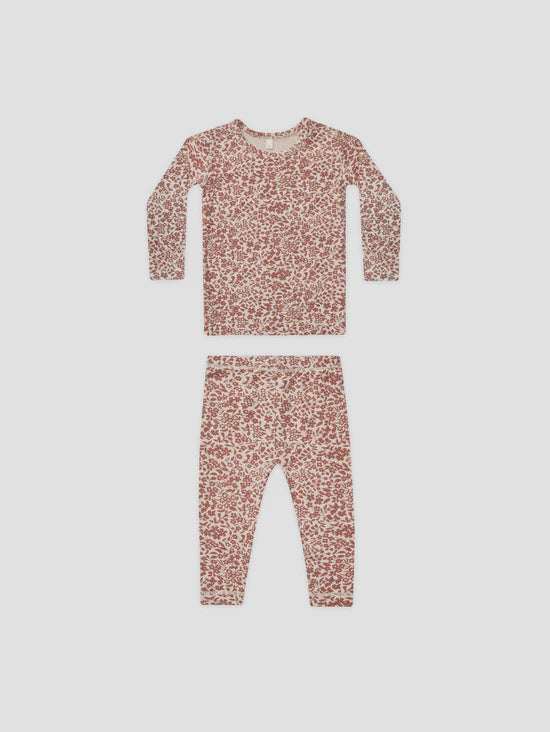 Quincy Mae - Bamboo Long Sleeve Pajama Set - Flower Field