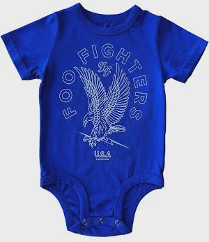Rowdy Sprout - Foo Fighters Organic SS Onesie - Tangled Up In Blue