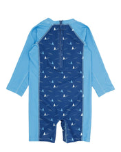 Load image into Gallery viewer, Feather 4 Arrow - Shorebreak L/S Baby Surf Suit - Seaside Blue