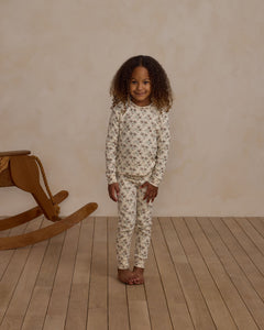 Rylee + Cru - Organic Long Sleeve Pajama Set - Holiday Floral