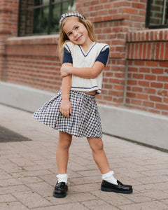 Rylee + Cru - Scallop Tee - Navy