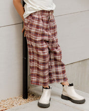 Load image into Gallery viewer, Rylee + Cru - Brooklyn Trouser - Burgundy Plaid