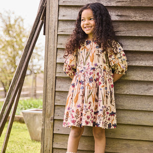 Pink Chicken - Girls Brooke Dress - Autumn Flowers