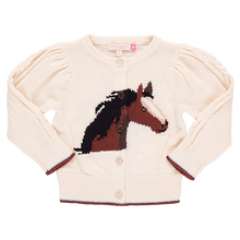 Load image into Gallery viewer, Pink Chicken - Girls Cable Constance Sweater - Wild Horse