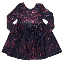 Load image into Gallery viewer, Pink Chicken - Girls Lame Steph Dress - Leopard Spots