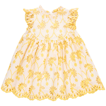 Load image into Gallery viewer, Pink Chicken - Girls Cynthia Dress - Bright Yellow Eyelet