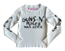 Load image into Gallery viewer, Rowdy Sprout - Guns N&#39; Roses Was Here LS Rib Tee - Vintage White