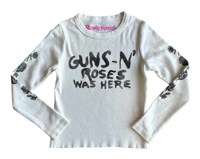 Rowdy Sprout - Guns N' Roses Was Here LS Rib Tee - Vintage White