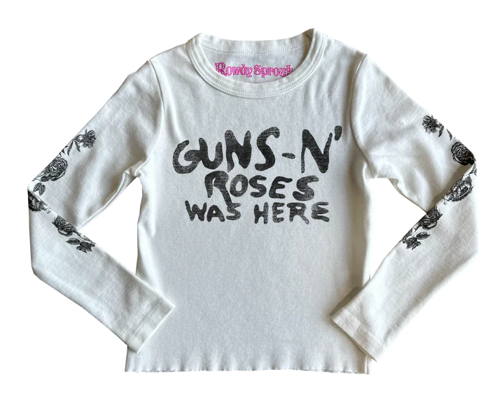 Rowdy Sprout - Guns N' Roses Was Here LS Rib Tee - Vintage White